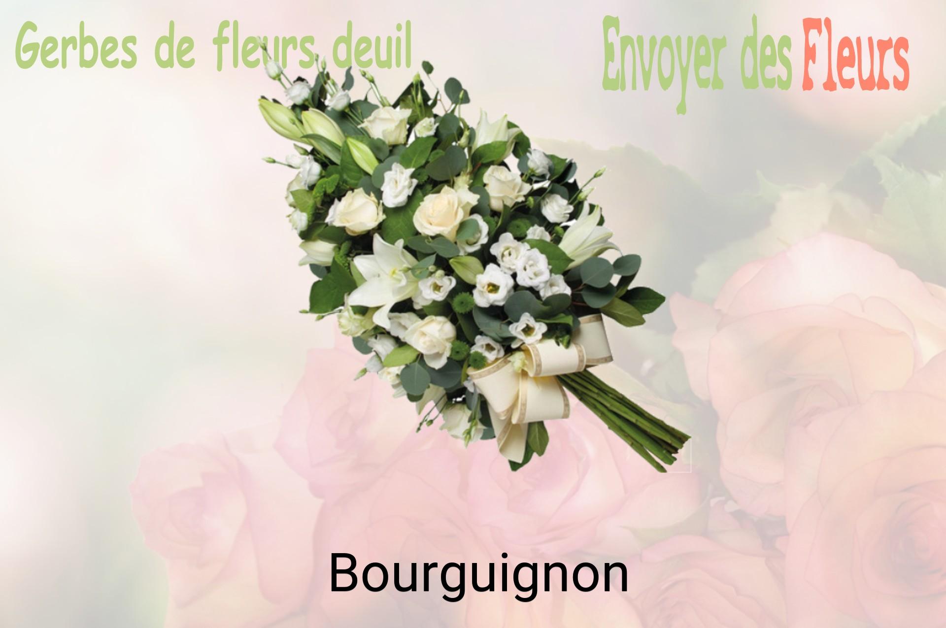 Gerbe de fleurs de deuil livrée à Bourguignon